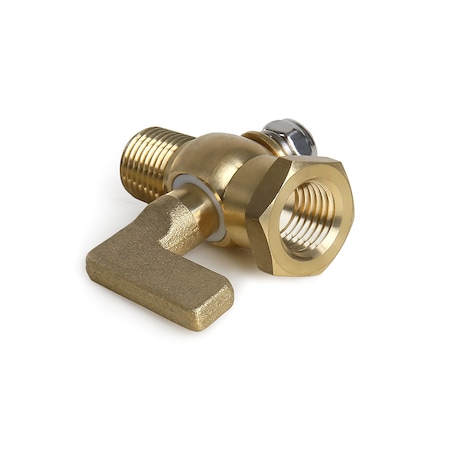 Jones Stephens 1/4in. Air Cock, FNPT x MNPT Hexagon Shoulder, Lever Handle A11001